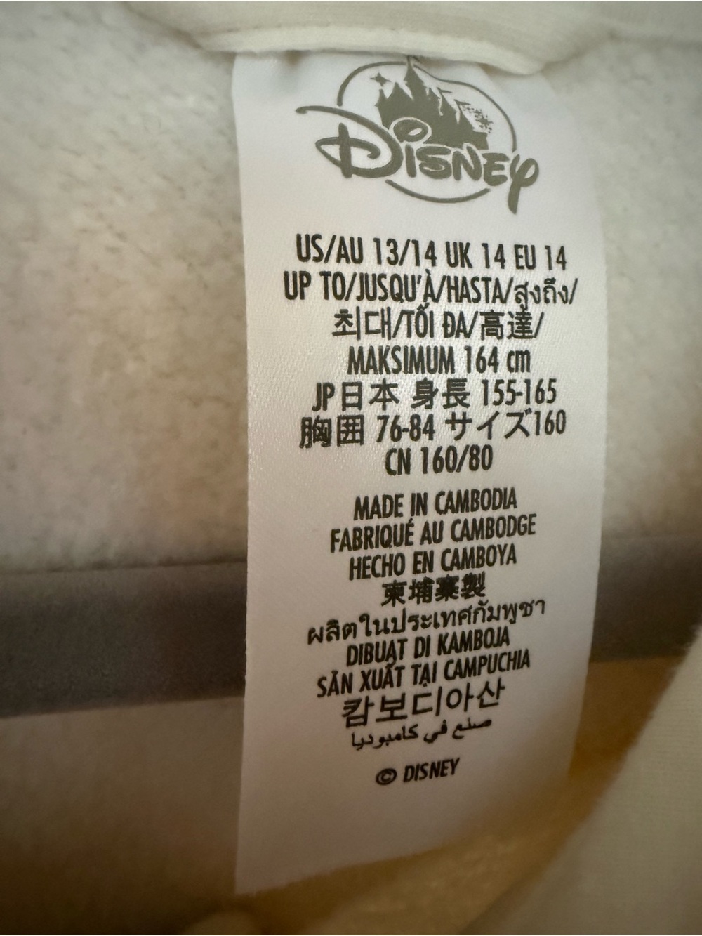 Disneyland Kids Cream Mickey & Friends Halloween Zip-Up Hoodie - Picture 4 of 4